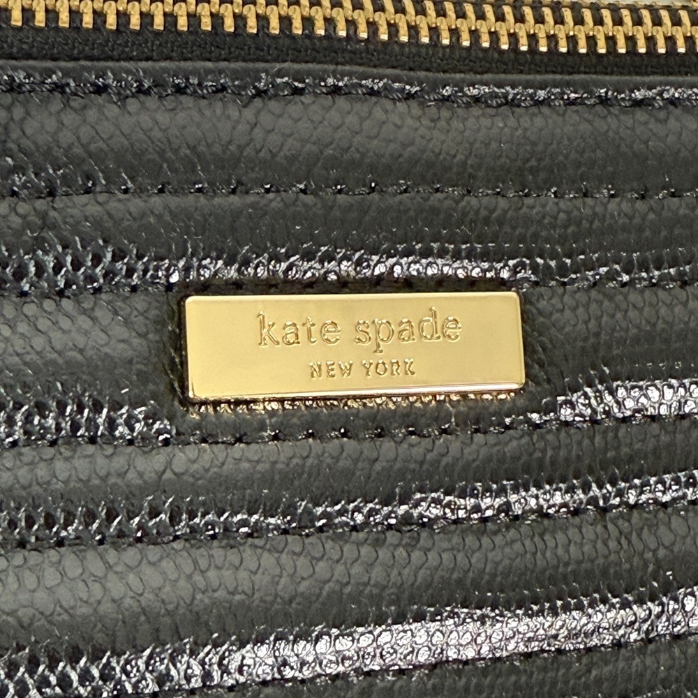 Kate Spade New York Black Textured Tote with Gold Chain - Picture 2 of 10